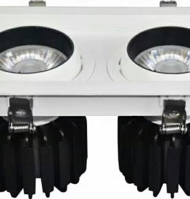 Dual head LED grille downlight