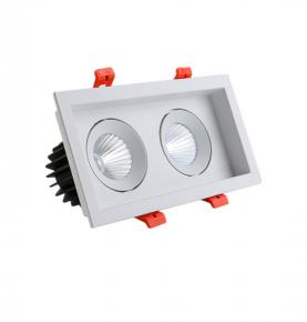 Square LED Grille Downlight Single double tri modules 